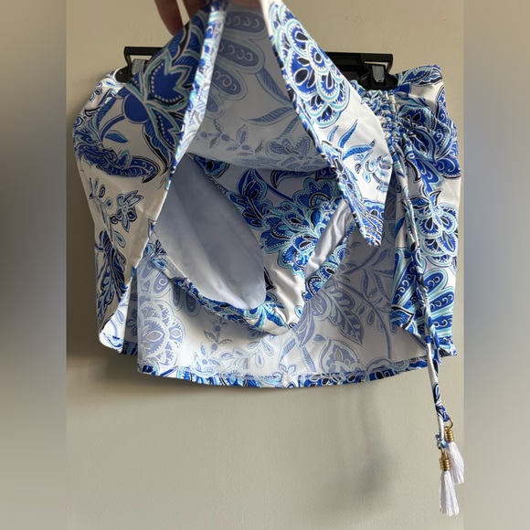 NWT La Blanca Beyond The Pacific Adjustable Tunnel Skirted Bottom Swim Skirt - Picture 7 of 8